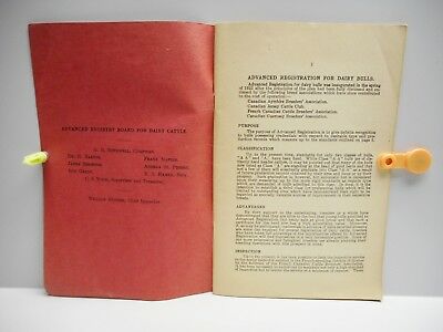 Vintage - ADVANCED REGISTRATION FOR PURE BRED DAIRY BULLS Booklet - OTTAWA 1937 - Fresh Stock Dated October 2025