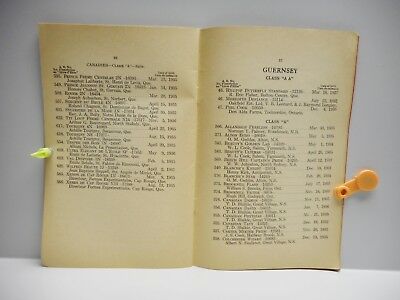 Vintage - ADVANCED REGISTRATION FOR PURE BRED DAIRY BULLS Booklet - OTTAWA 1937 - Fresh Stock Dated October 2025