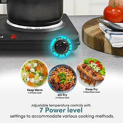 Elite Gourmet Countertop Electric Hot Burner Temperature Controls Power Indic... - Fresh Stock Dated October 2025