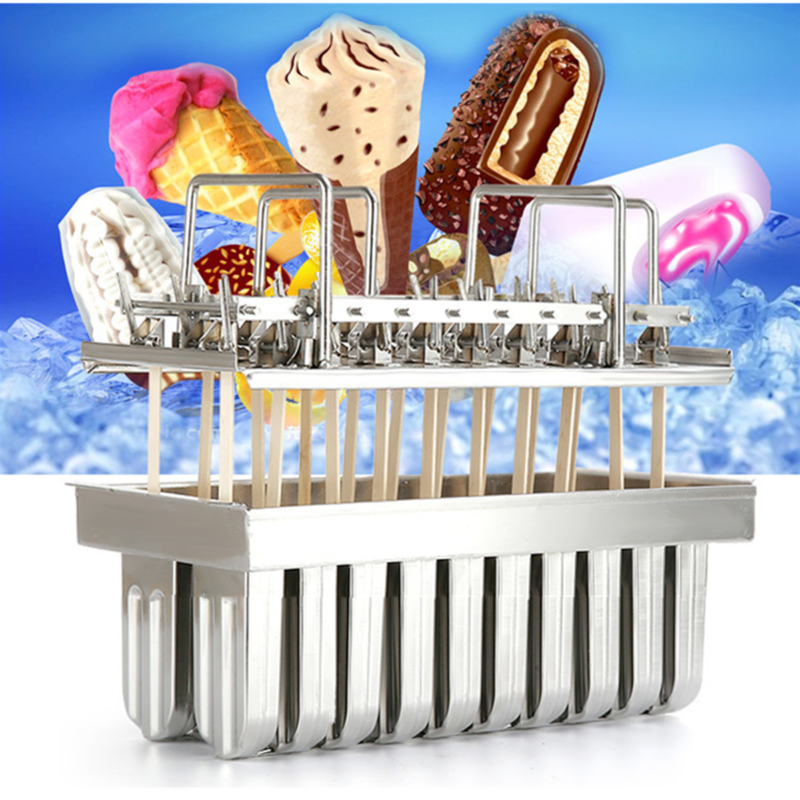 molde para paletas de acero inoxidable helados profesional paletero 20 uds Nuevo - Fresh Stock Dated October 2025