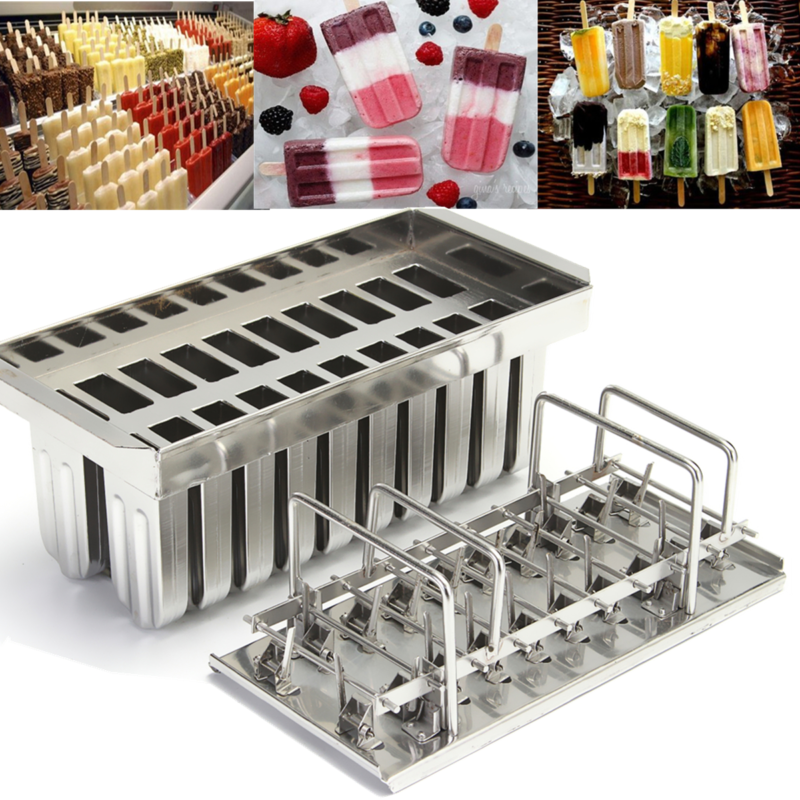 molde para paletas de acero inoxidable helados profesional paletero 20 uds Nuevo - Fresh Stock Dated October 2025