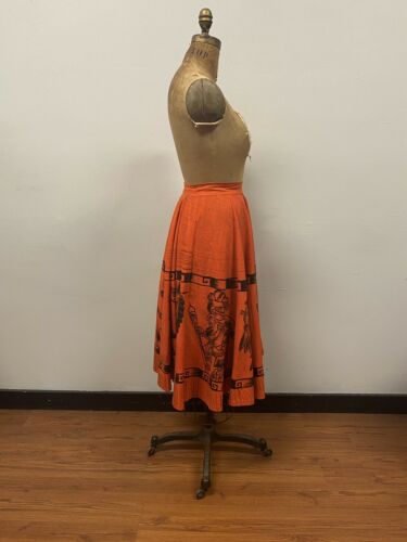 Vintage 1950’s Mexican MOCAMBO orange cotton circle Skirt - Fresh Stock Dated October 2025