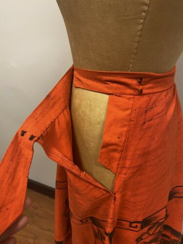 Vintage 1950’s Mexican MOCAMBO orange cotton circle Skirt - Fresh Stock Dated October 2025