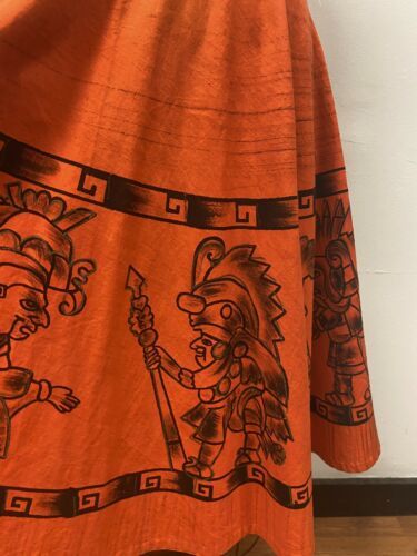 Vintage 1950’s Mexican MOCAMBO orange cotton circle Skirt - Fresh Stock Dated October 2025