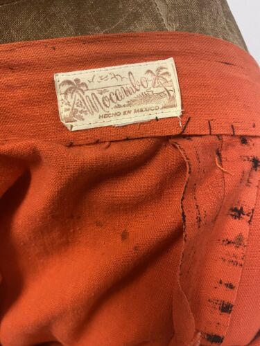 Vintage 1950’s Mexican MOCAMBO orange cotton circle Skirt - Fresh Stock Dated October 2025