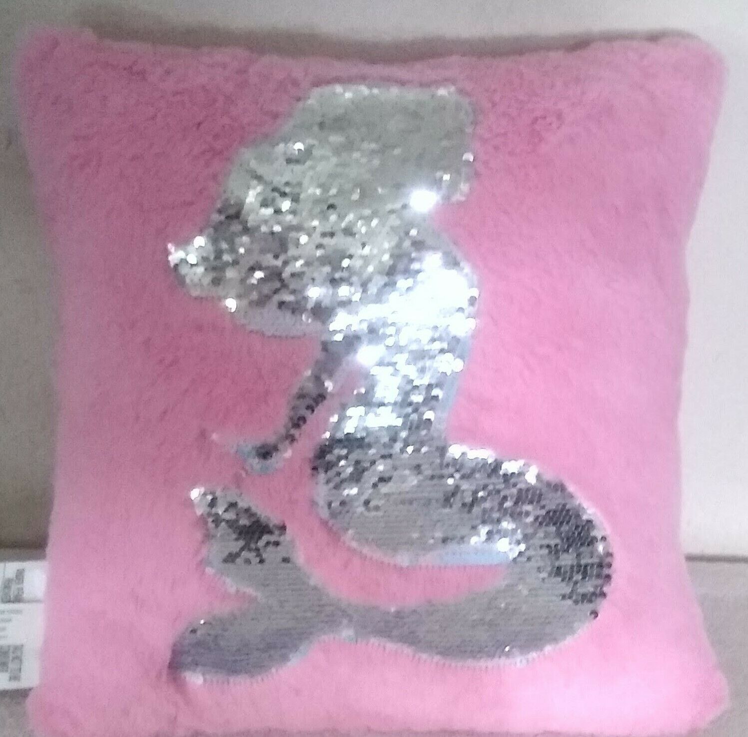 Tween Brands Mermaid Plush Pink Turquoise Silver Flip Sequins Pillow - Fresh Stock Dated October 2025
