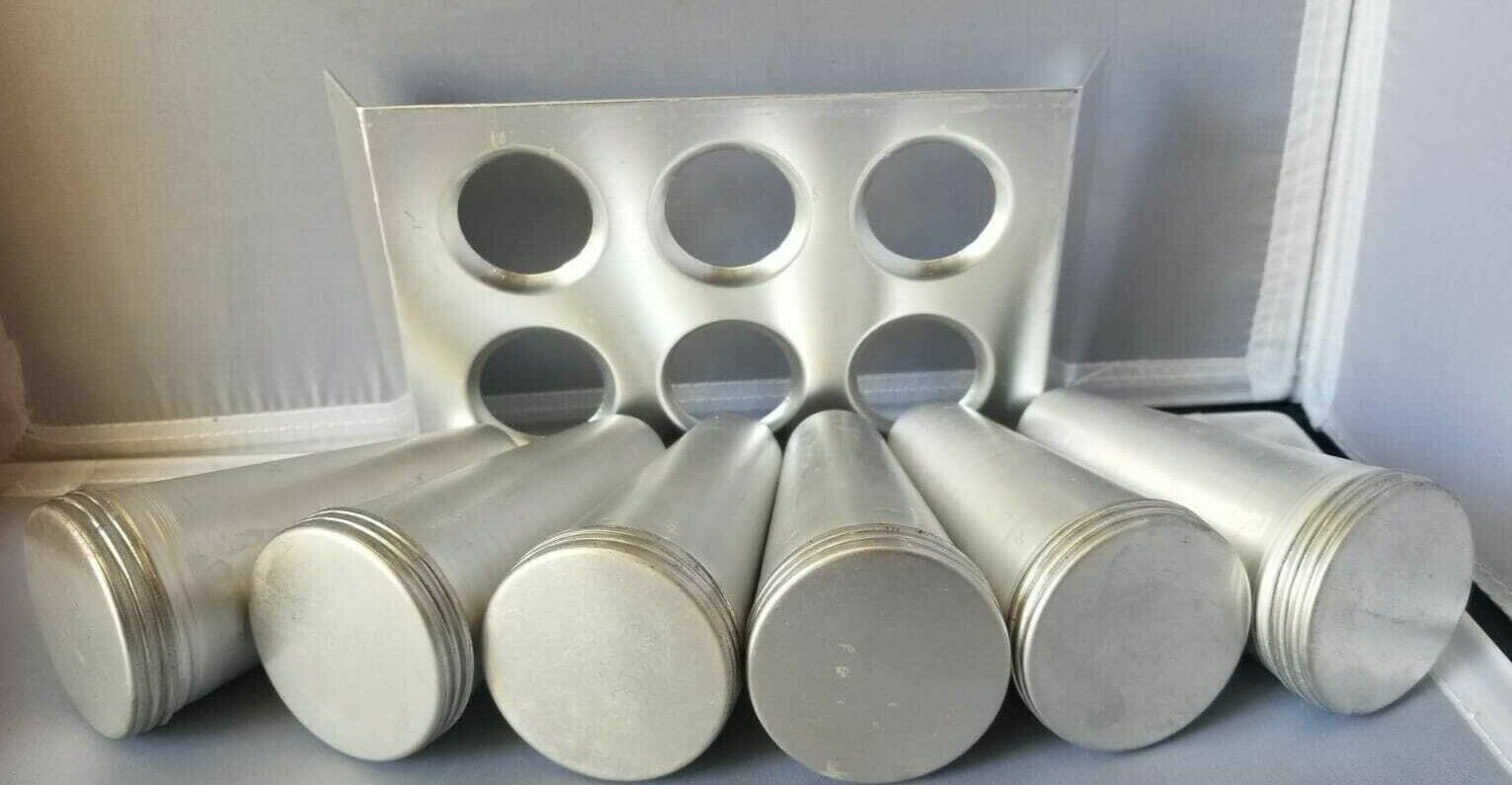 Aluminium Kulfi Maker Moulds Set of 6 with stand best price in USA - USA Seller - Fresh Stock Dated October 2025