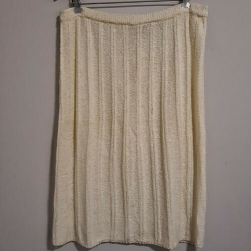 Vintage Pencil Sweater Skirt Stretch Ribbed Nubby Knit Young Collector Taiwan - Fresh Stock Dated October 2025