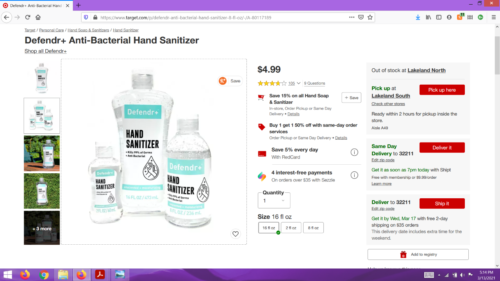 Defendr+ 2 oz. Unscented Gel Hand Sanitizer (70% Alcohol) 36 FlipTop Bottles - Fresh Stock Dated October 2025