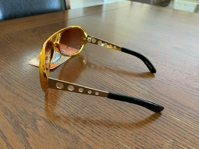 Rock & Roller Glasses Elvis Gold with Graduating Lenses by Elope - Fresh Stock Dated October 2025