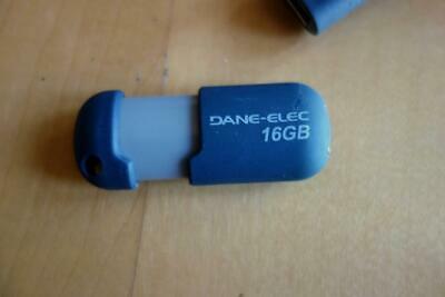 Dane-Elec USB Portable Memory 16 GB THUMB FLASH DRIVE w/ext cable - Fresh Stock Dated October 2025