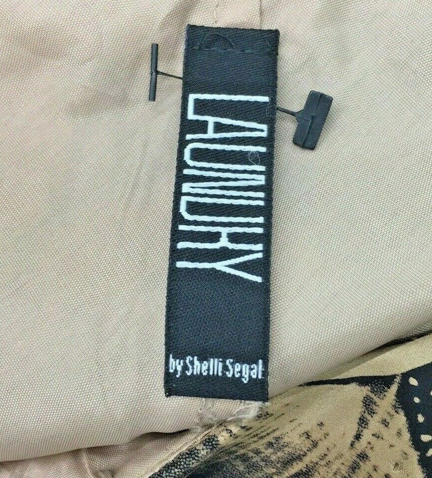 VTG 90s Laundry by Shelli Segal Silk Black Floral Skirt Womens Sz 4 Made in USA - Fresh Stock Dated October 2025