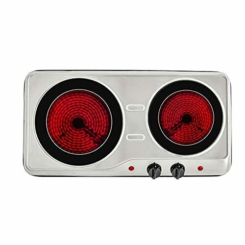 Electric Stove Cooktop Burner Infrared Ceramic Double Glass Hot Plate 1500 Watts - Fresh Stock Dated October 2025