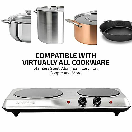 Electric Stove Cooktop Burner Infrared Ceramic Double Glass Hot Plate 1500 Watts - Fresh Stock Dated October 2025
