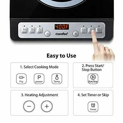 COMFEE’ 1800W Digital Electric Portable Induction Cooktop Countertop Burner, - Fresh Stock Dated October 2025