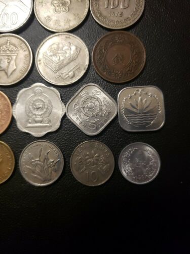 Asian 1921-2010  lot of 18 circulated coins, 18 dif.countries,  denominations... - Fresh Stock Dated October 2025
