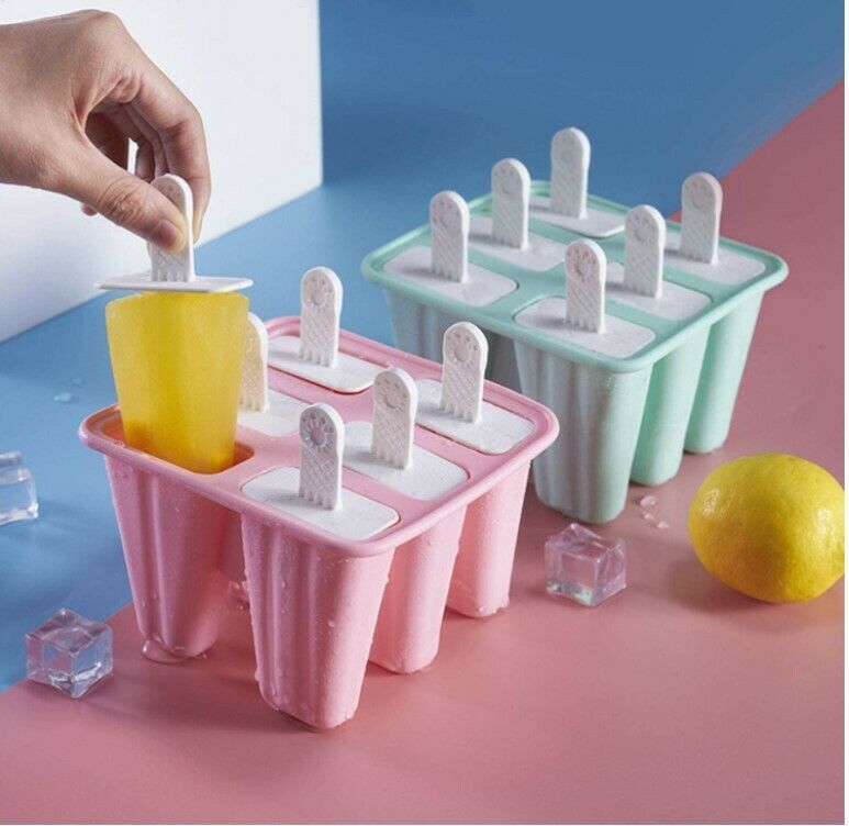 Moldes caseros para paletas de hielo Cepillo 6 cavidades - Embudo de silicona - Fresh Stock Dated October 2025
