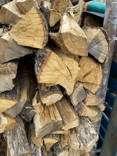 Natural Oak Hardwood Mix Firewood Bundle for Fireplace & BBQ - Fresh Stock Dated October 2025