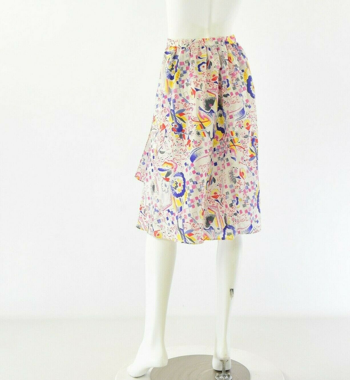 60s Vintage Womens 2XS Abstract Print Wrap Skirt - Fresh Stock Dated October 2025