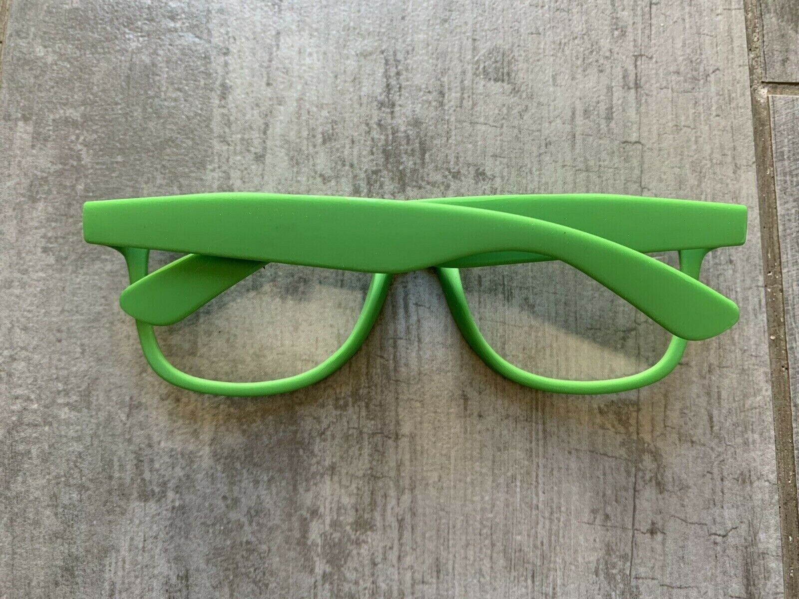 Clear Lens Green Glasses Frames Costume Party Dress Up Holiday Novelty Fun - Fresh Stock Dated October 2025