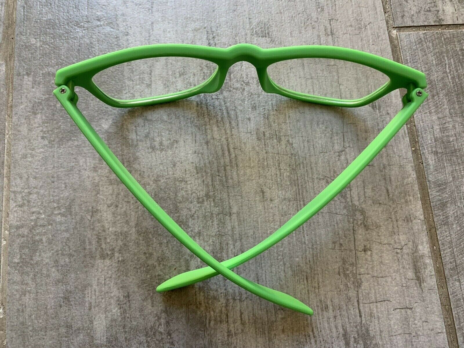 Clear Lens Green Glasses Frames Costume Party Dress Up Holiday Novelty Fun - Fresh Stock Dated October 2025