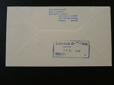 first flight cover 1968 Kingston Jamaica to La Paz Bolivia Lufthansa 88691 - Fresh Stock Dated October 2025
