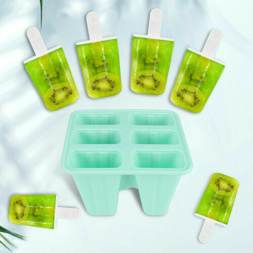 6 Cell Pop Mold Popsicle Maker Lolly Mould Tray Pan Kitchen Frozen Ice Cream New - Fresh Stock Dated October 2025