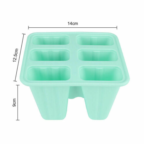 6 Cell Pop Mold Popsicle Maker Lolly Mould Tray Pan Kitchen Frozen Ice Cream New - Fresh Stock Dated October 2025