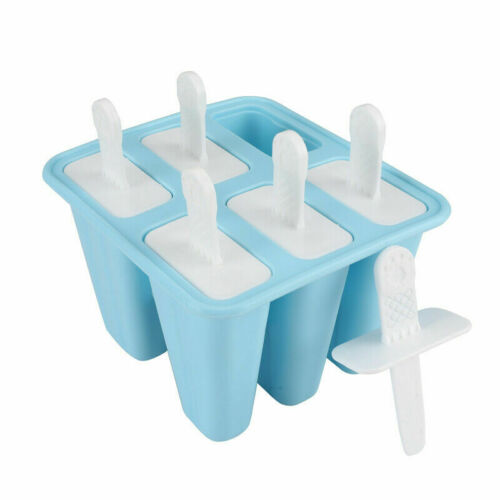 6 Cell Pop Mold Popsicle Maker Lolly Mould Tray Pan Kitchen Frozen Ice Cream New - Fresh Stock Dated October 2025