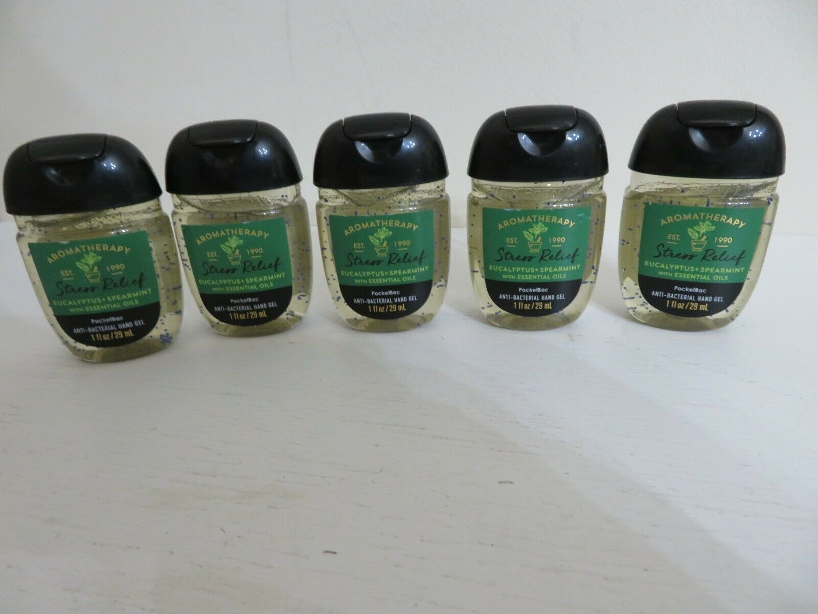 BATH & BODY WORKS AROMATHERAPY STRESS RELIEF HAND SANITIZER  POCKETBAC X 5 NEW - Fresh Stock Dated October 2025