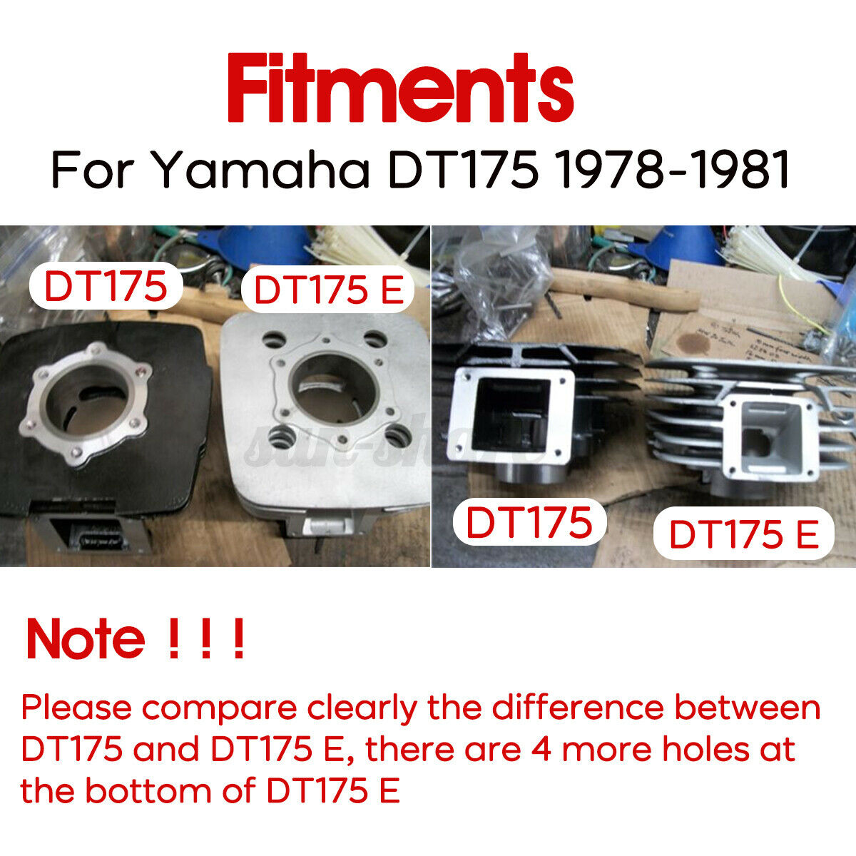 66mm Cylinder Piston Gasket Top End Engine Rebuild Kit For Yamaha DT175 78-81 US - Fresh Stock Dated October 2025