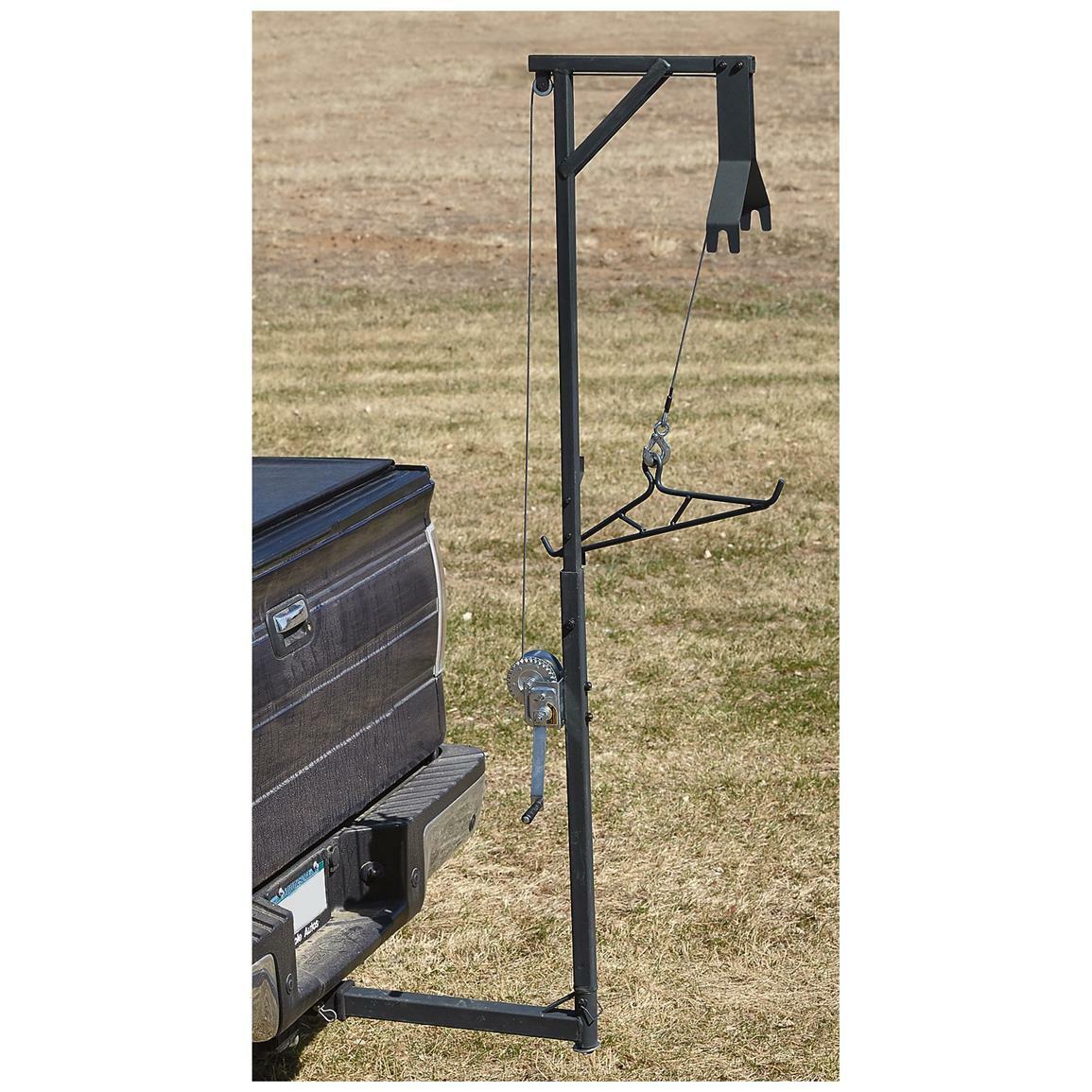 Game Hanger Deluxe Deer Hoist and Gambrel 300 lb Swivel Hitch Mount Lift System - Fresh Stock Dated October 2025