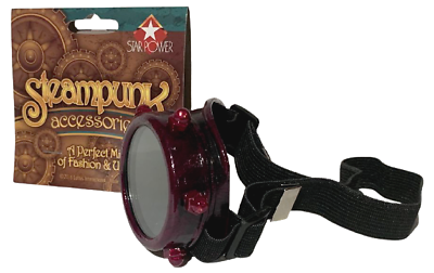 STEAMPUNK MONOCLE GOGGLE Eye Patch Glasses Elastic Strap Costume Goth Punk Toy - Fresh Stock Dated October 2025