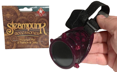 STEAMPUNK MONOCLE GOGGLE Eye Patch Glasses Elastic Strap Costume Goth Punk Toy - Fresh Stock Dated October 2025