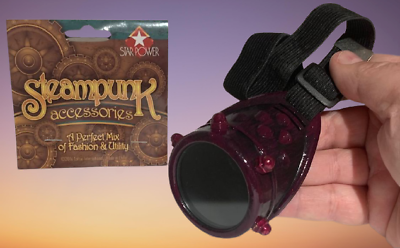 STEAMPUNK MONOCLE GOGGLE Eye Patch Glasses Elastic Strap Costume Goth Punk Toy - Fresh Stock Dated October 2025