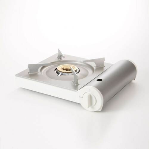 MUJI Portable cooking gas stove RK-2 White MoMA Aluminum die-cast from Japan - Fresh Stock Dated October 2025