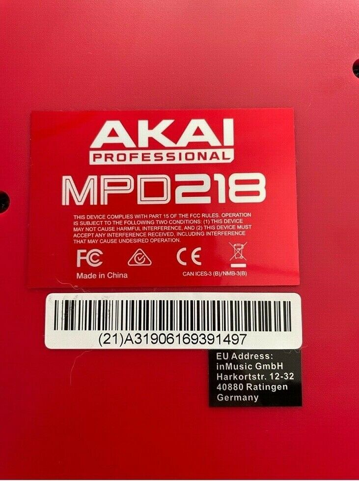 Akai professional mpd218 drum pad - Fresh Stock Dated October 2025