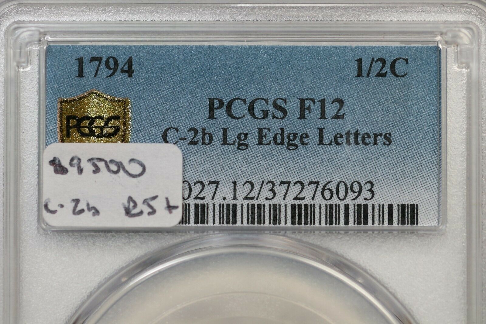 1794 C-2b R-5+ PCGS F 12 Liberty Cap Half Cent Coin 1/2c - Fresh Stock Dated October 2025