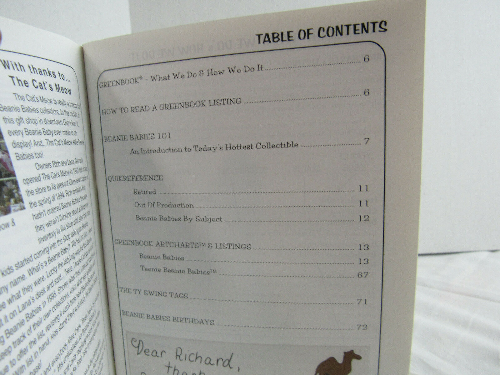 My First Greenbook ~ The Complete Guide To TY Beanie Babies - Fresh Stock Dated October 2025