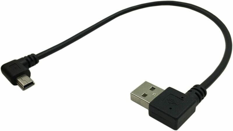 2PC Mini USB Cable Combo Right Angle & Left  Male to USB Type A 2.0 Data Sync - Fresh Stock Dated October 2025