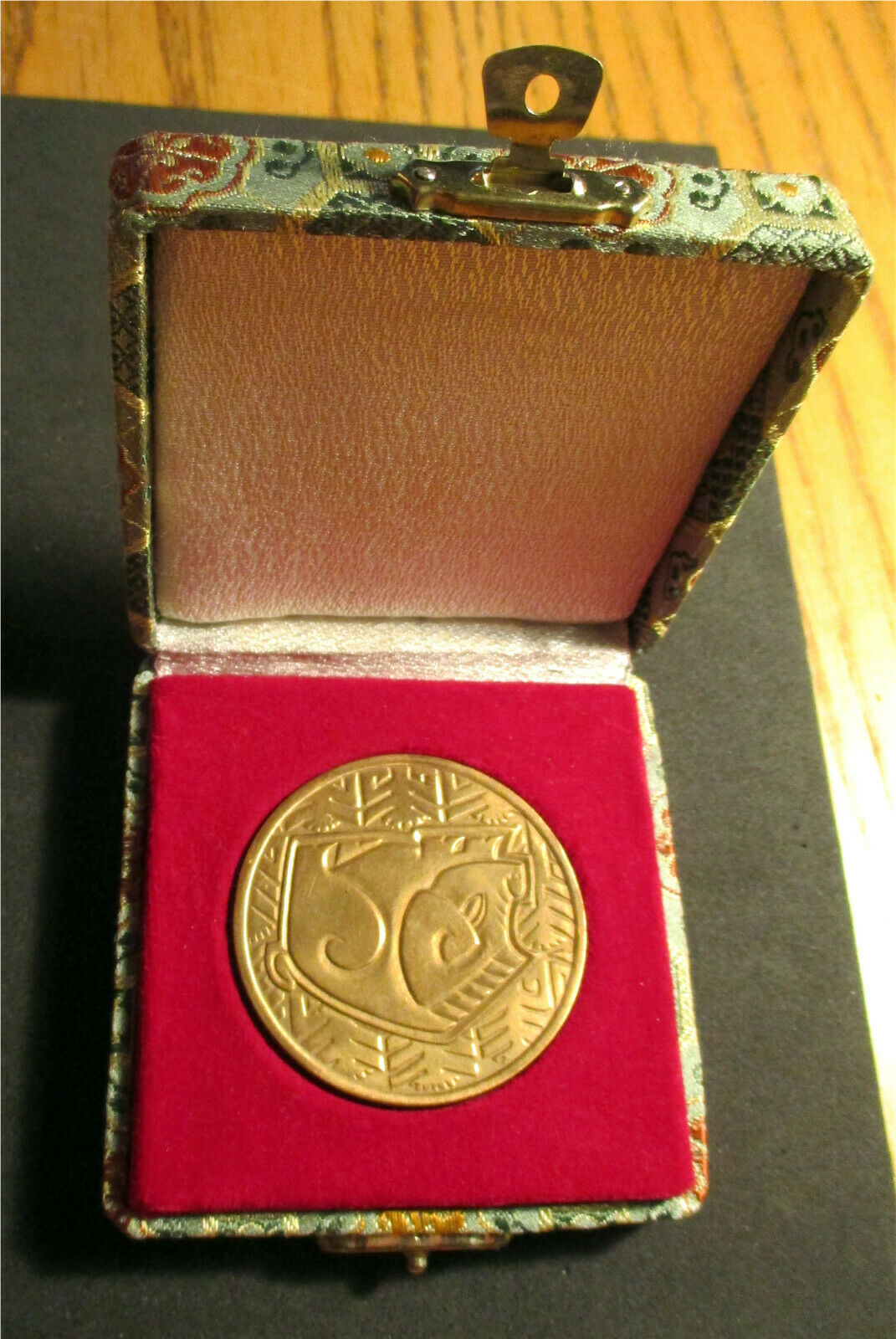 CHINA - LARGE ZODIAC MEDALLION-YEAR OF THE PIG-BRASS-40.48g., 49.5mm W/ BOX - Fresh Stock Dated October 2025