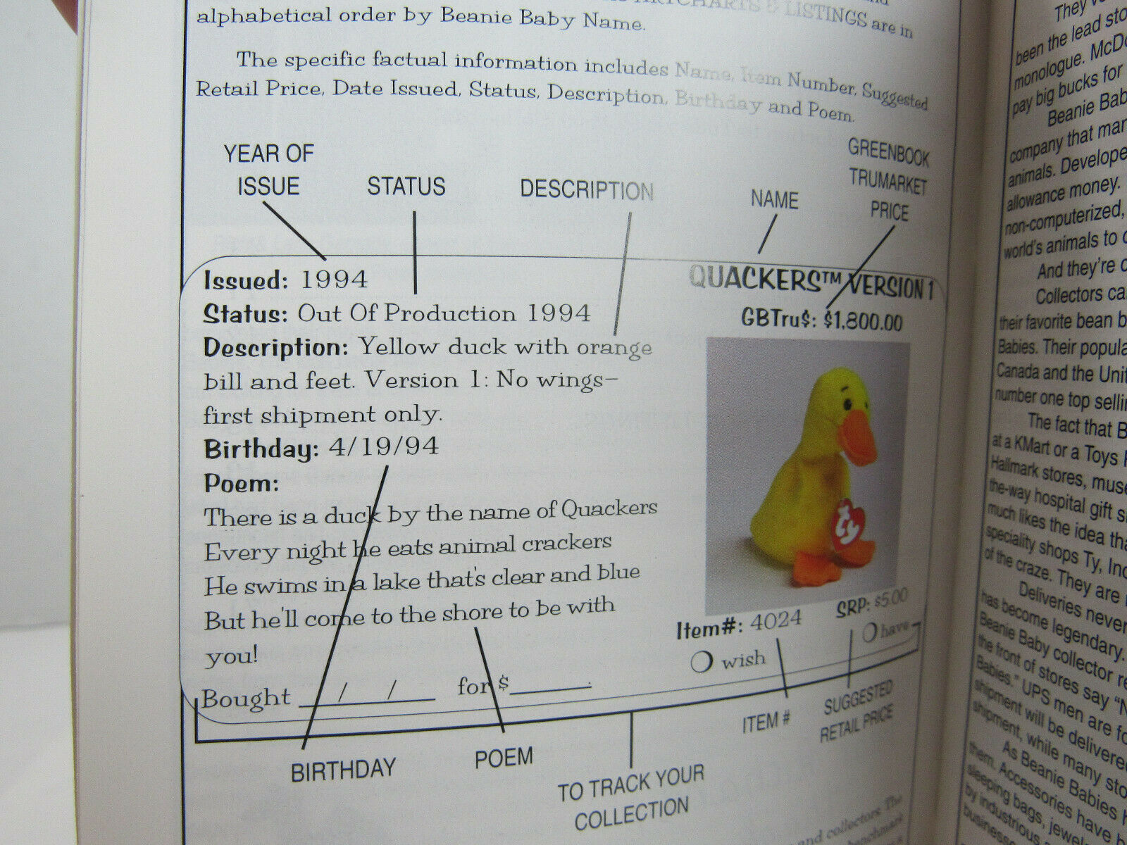 My First Greenbook ~ The Complete Guide To TY Beanie Babies - Fresh Stock Dated October 2025