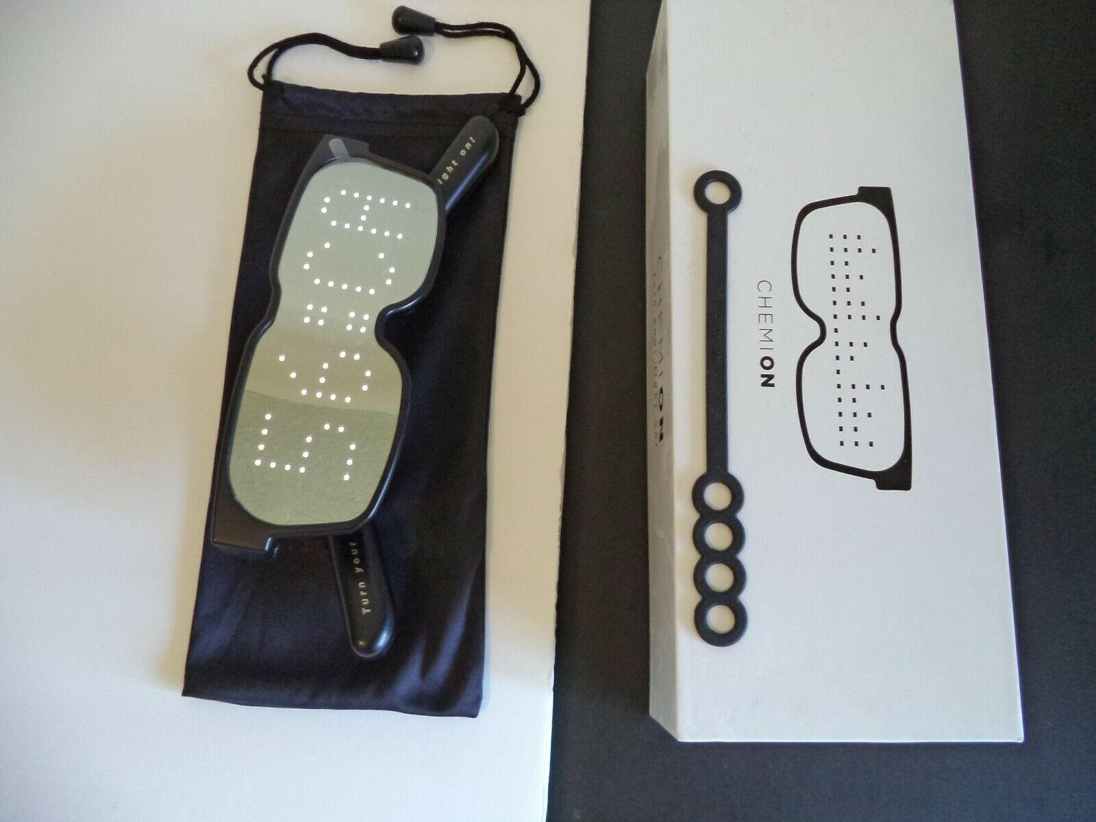New CHEMION Unique Bluetooth LED Glasses Display Messages, animations, pictures - Fresh Stock Dated October 2025