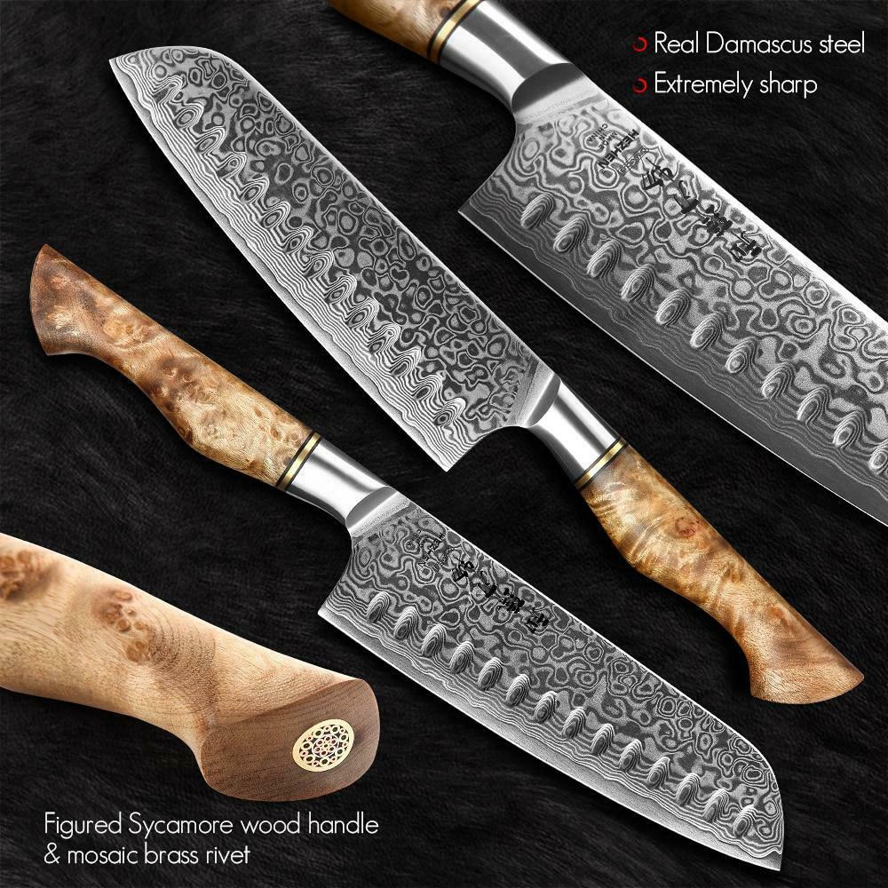 Professional Damascus Steel Clever Butcher Kitchen Cutter Cooking Chef Knife Set - Fresh Stock Dated October 2025