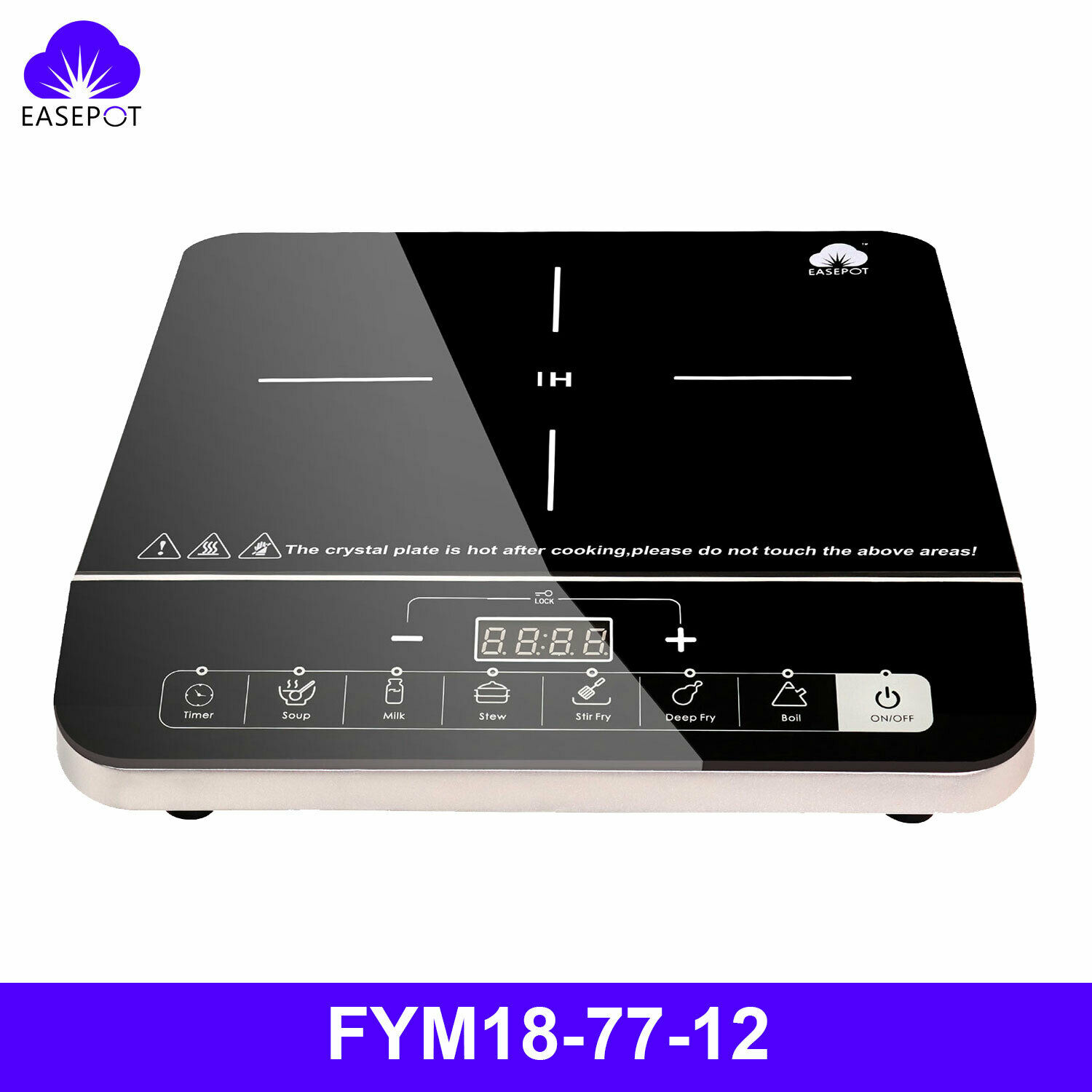 EASEPOT Portable Electric Induction Cooktop 1800W Cooker Countertop Hot Plates - Fresh Stock Dated October 2025