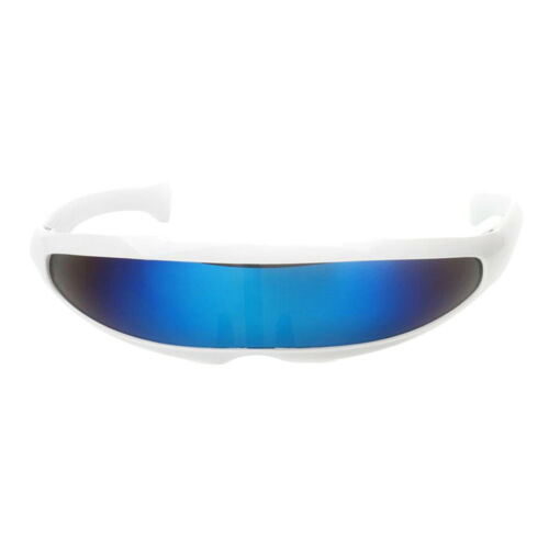 2x Funny Futuristic Blue Silver Alien Robot Glasses Space Party Sunglasses - Fresh Stock Dated October 2025