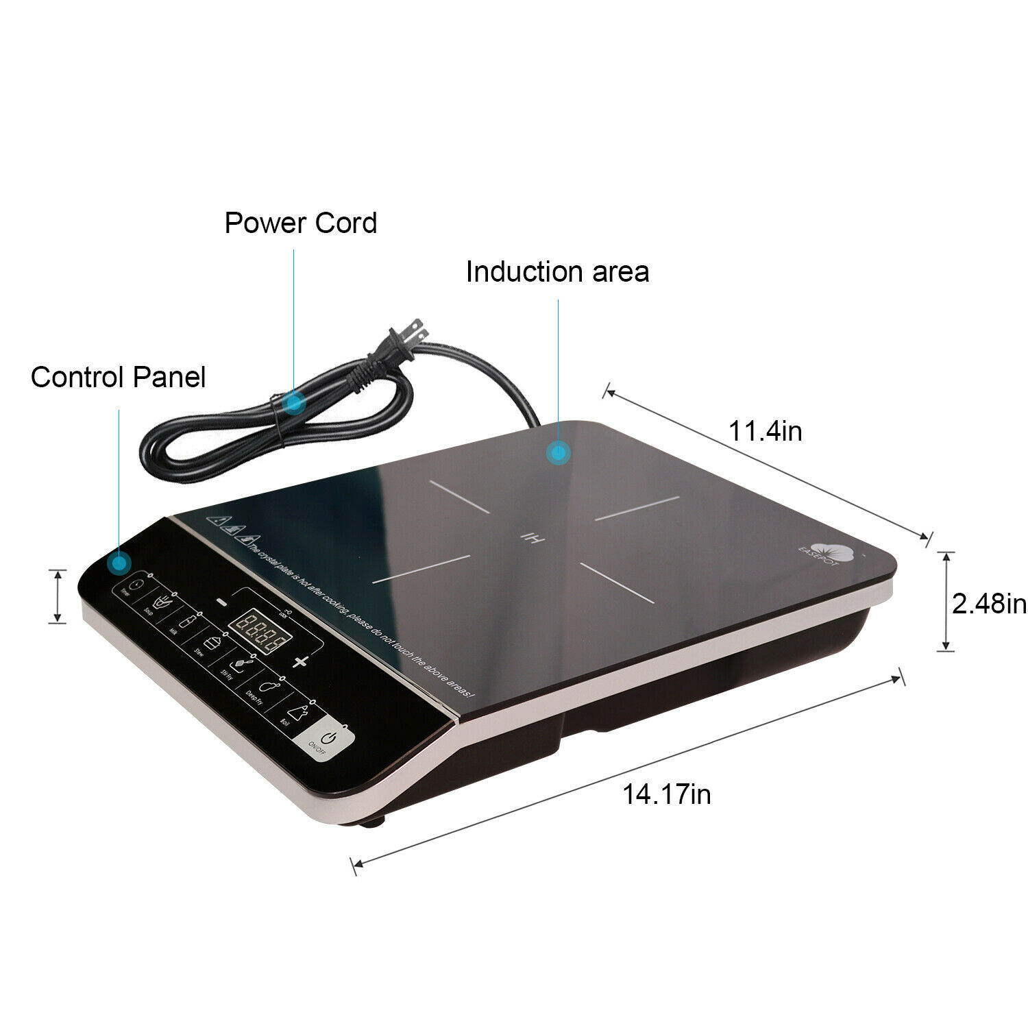 EASEPOT Portable Electric Induction Cooktop 1800W Cooker Countertop Hot Plates - Fresh Stock Dated October 2025