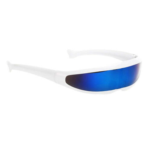 2x Funny Futuristic Blue Silver Alien Robot Glasses Space Party Sunglasses - Fresh Stock Dated October 2025