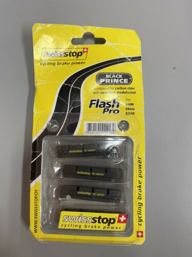 SwissStop Flash Pro Black Prince - Carbon Brake Pads - For Shimano / Sram 4pads - Fresh Stock Dated October 2025