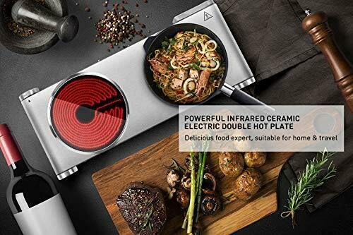 Techwood 1800W Electric Hot Plate, Countertop Stove Double Burner for Cooking - Fresh Stock Dated October 2025